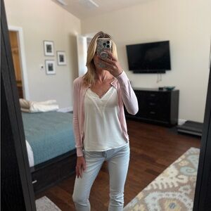 J. Crew Light Pink Knit Cardigan